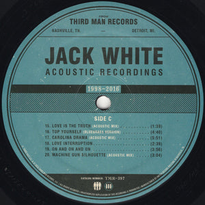 JACK WHITE - JACK WHITE ACOUSTIC RECORDINGS 1998 - 2016 ( 12" RECORD )