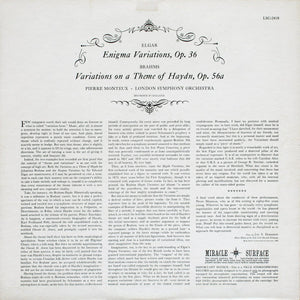 Elgar* / Brahms*, Pierre Monteux, London Symphony* – Enigma Variations / Haydn Variations