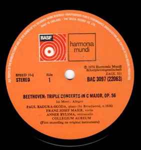 Beethoven*, Collegium Aureum - Triple Concerto In C Major, Op. 56 (LP, Album)
