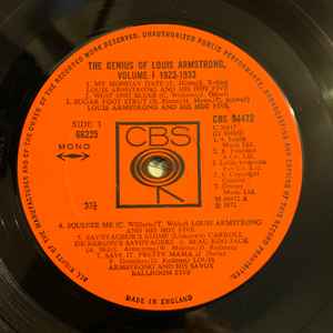 Louis Armstrong - The Genius Of Louis Armstrong Volume 1: 1923-1933 (2xLP, Comp)