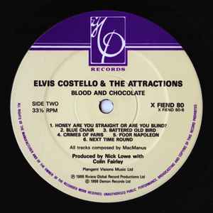 Elvis Costello And The Attractions* - Blood & Chocolate (LP, Album, Dam)